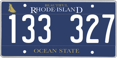RI license plate 133327
