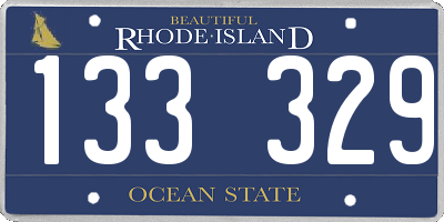 RI license plate 133329