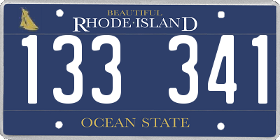 RI license plate 133341