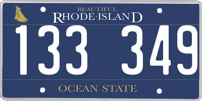 RI license plate 133349