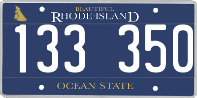 RI license plate 133350