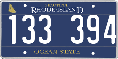 RI license plate 133394