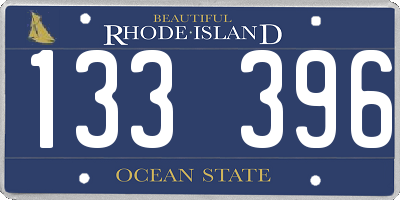 RI license plate 133396