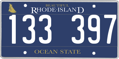 RI license plate 133397