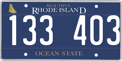 RI license plate 133403