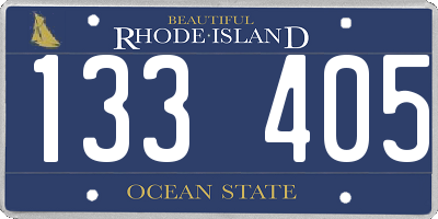 RI license plate 133405