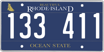 RI license plate 133411