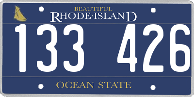 RI license plate 133426
