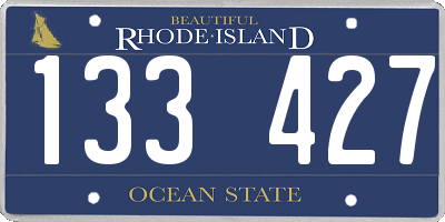 RI license plate 133427