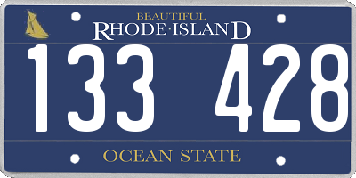RI license plate 133428