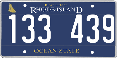 RI license plate 133439