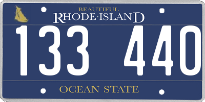 RI license plate 133440