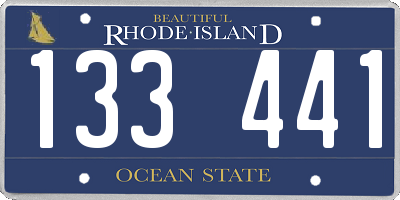 RI license plate 133441