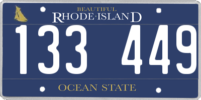 RI license plate 133449