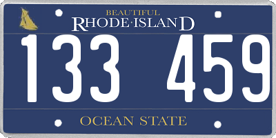 RI license plate 133459