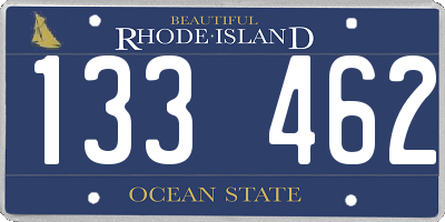 RI license plate 133462
