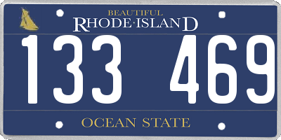RI license plate 133469