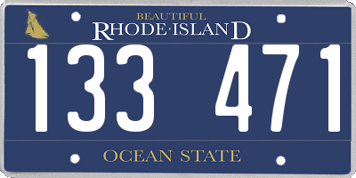 RI license plate 133471