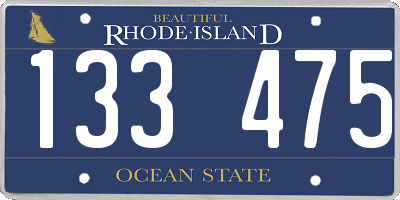 RI license plate 133475