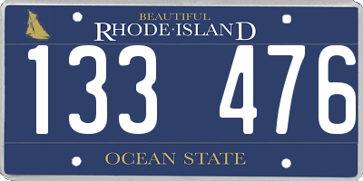 RI license plate 133476