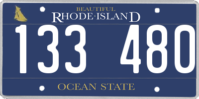 RI license plate 133480