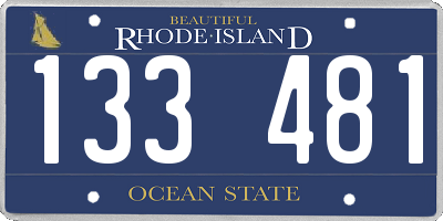 RI license plate 133481