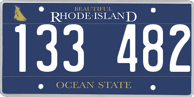 RI license plate 133482