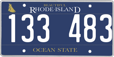 RI license plate 133483