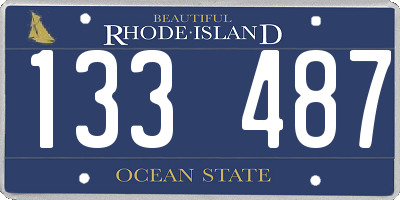 RI license plate 133487