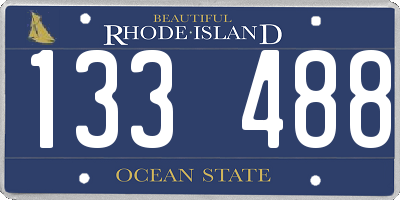 RI license plate 133488