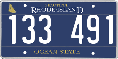 RI license plate 133491