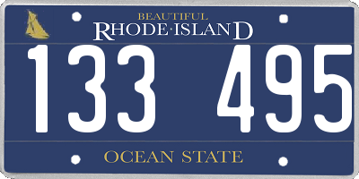 RI license plate 133495