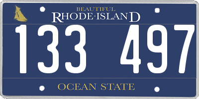 RI license plate 133497