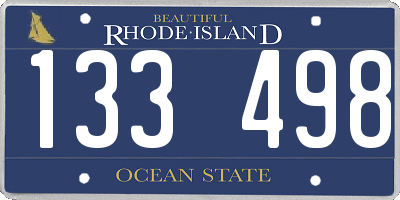 RI license plate 133498