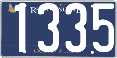 RI license plate 1335