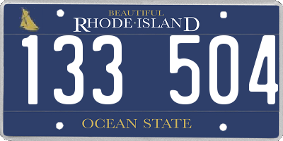 RI license plate 133504