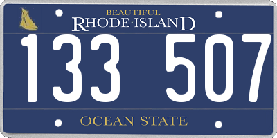 RI license plate 133507