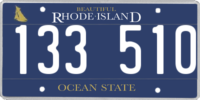 RI license plate 133510