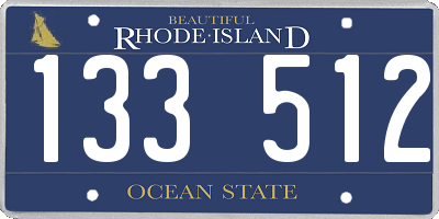 RI license plate 133512