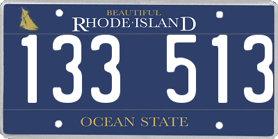 RI license plate 133513