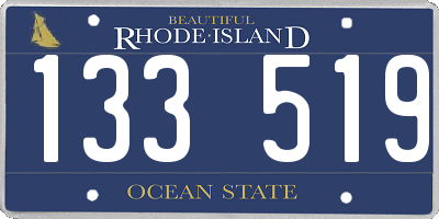 RI license plate 133519