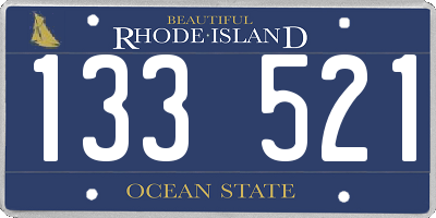 RI license plate 133521