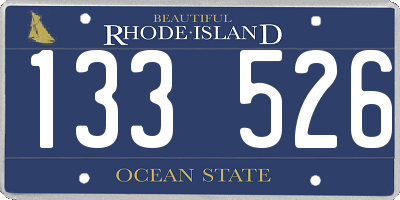 RI license plate 133526