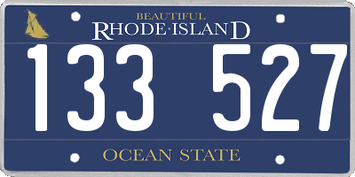 RI license plate 133527