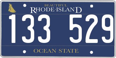 RI license plate 133529