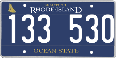 RI license plate 133530