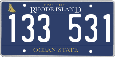 RI license plate 133531