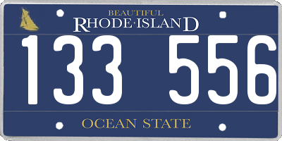RI license plate 133556