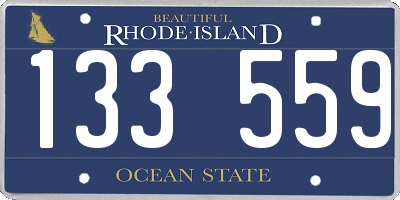 RI license plate 133559