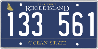 RI license plate 133561